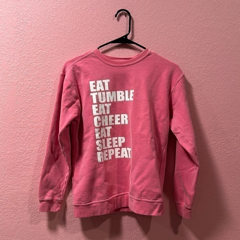 COMFORT COLORS Pink Sweatshirt Size Youth Large NC0273